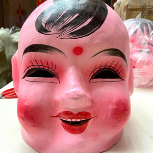 社火塑料大头娃娃头套面具娃娃头面具秧歌服装舞狮舞龙民间喜庆