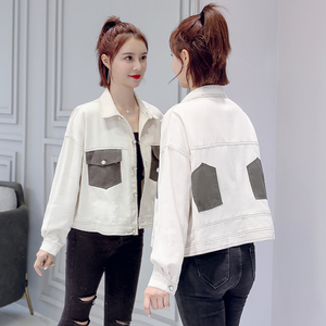 韩版新款秋装2020流行女装短款牛仔外套夹克闺蜜装姐妹装一件代发