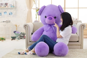 抱抱熊泰迪熊猫毛绒玩具公仔布娃娃紫色薰衣草玩偶女生日礼物超大