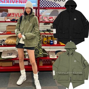 韩国代购kodak潮牌外套上衣女保暖连帽情侣款春秋2022新款宽松ins