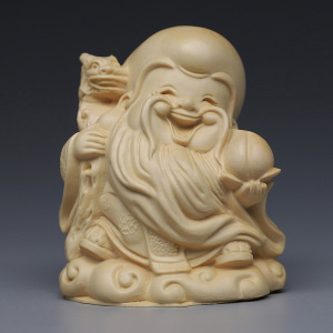 黄杨木雕老寿星手把件家居小摆件复古雕刻工艺品实木雕刻人物饰品
