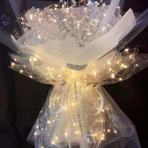 网红爆款满天星星手工diy成品玻璃串珠花束创意材料捧送男女友生