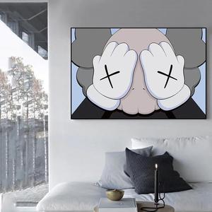 ins数字油画手工diy暴力熊kaws时尚潮流手绘绘画涂色油彩装饰画