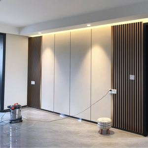 电视墙背景墙贴自粘壁纸3d立体2022轻奢防水格栅木纹装饰墙纸壁画