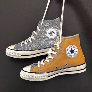converse x chira ferranni 黄白亮片大眼睛联名高帮鸳鸯 563830c