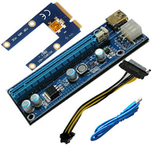 笔记本专用新款mini pcie转pci-e1x转16x显卡延长线 ngff/m2 usb