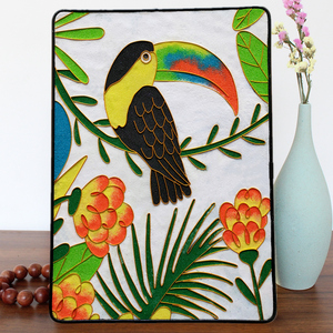 景泰蓝掐丝珐琅画diy手工材料包鸟语花香金丝彩砂非遗艺术装饰画