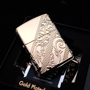 原装正品zippo打火机2018年度收藏机c18镀金唐草深雕29653限量级