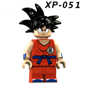 第三方七龙珠超级赛亚xp051孙悟空拼装moc积木人仔玩具兼容乐高