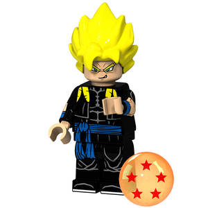 第三方七龙珠xp082悟吉塔孙悟空龙珠超拼装积木人仔玩具兼容乐高