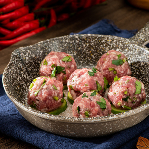 安井香菜肉丸1000g半成品麻辣烫配菜瘦肉圆火锅丸子关东煮食材