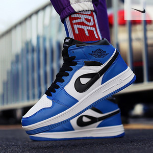 耐克aj板鞋网红鞋情侣乔男女限量版芝加哥小闪电黑红脚趾高帮潮鞋