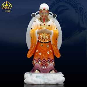 一心斋16寸树脂汉白玉龟丞相神像龟仙人佛像真身家用家里供奉摆件