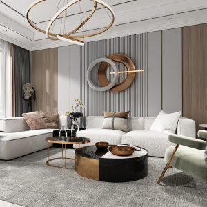 轻奢实木免漆护墙板背景墙环保装饰电视墙板沙发床头格栅木饰面板