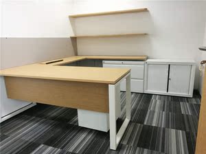 品牌科誉posh办公家具经理桌老板桌班台办公桌带侧柜