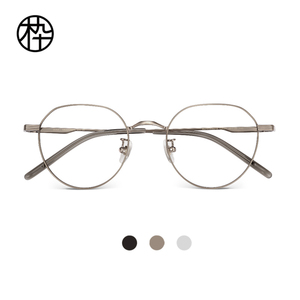 木九十MJ101FH018近视小圆框钛眼镜架复古文艺男女眼镜专柜正品