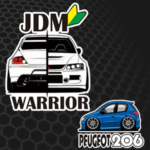 汉魂贴纸适用于peugeot标致206贴纸三菱汽车反光车贴jdm 0693