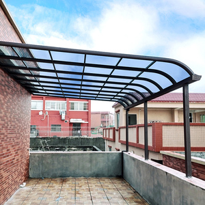 铝合金雨棚户外露台棚家用屋檐防雨棚子别墅庭院耐力板透明遮阳棚