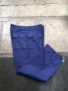 库存老货87老式海蓝色的确良作训裤子带屁兜耐磨夏季多兜裤带后兜