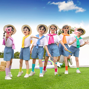 六一儿童节团体男童表演服装幼儿园毕业照小学生女童啦啦队演出服