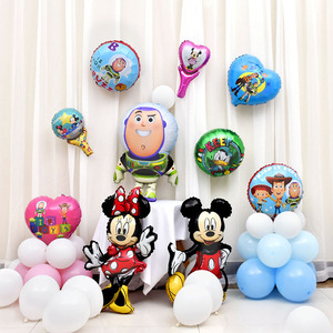 迪士尼气球米妮米奇卡通铝膜铝箔气球生日装饰手持玩具装饰用品