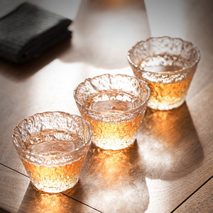 高质感 复古冰露日式小酒杯玻璃白酒杯家用烈酒杯酒具分酒器酒盅