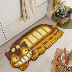 外贸单现货日本宫崎骏龙猫猫巴士毛绒地垫地毯玄关垫卡通可爱少量