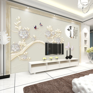 电视背景墙壁纸3d立体墙纸大气现代简约客厅壁画家用影视墙布装饰