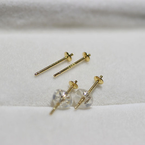 diy珍珠配件 s925纯银进口硅胶耳钉耳堵半成品橡胶耳塞银耳饰女款