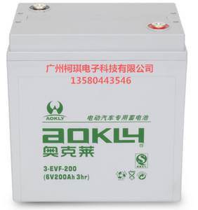 奥克莱/AOKLY 3-EVF-200 6V200AH电动汽车专用免维护蓄电池电瓶