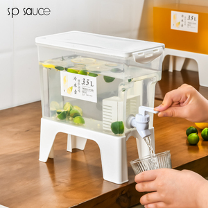 日本SP SAUCE冷水壶带龙头冰箱家用冰水饮料水果茶桶耐高温凉水壶