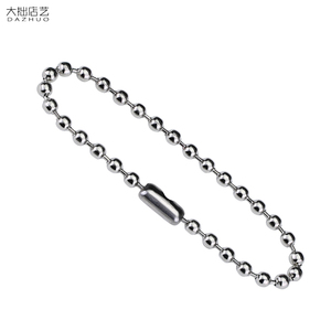 304不锈钢钥匙链配件3.2mm珠子链钥匙扣圆珠链条汽车包包挂件链子