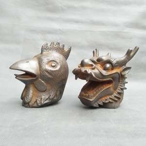 龙头鸡头十二生肖圆明园兽首摆件铸铁工艺品仿古家居镇宅招财龙首