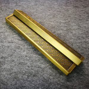 黄铜镇尺仿古金属铜镇纸文房四宝镇纸尺书法压纸大号加厚压条宣纸