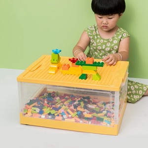 儿童玩具收纳箱筐乐高积木大颗粒分类整理神器透明侧开储物收纳盒