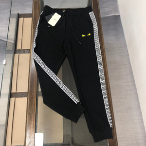 fendi/芬迪 秋冬新款 运动休闲裤 侧边双f系带束脚卫裤男女长裤子