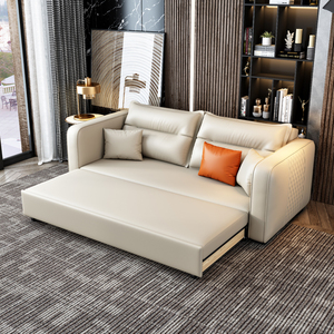 单人沙发床皮真皮