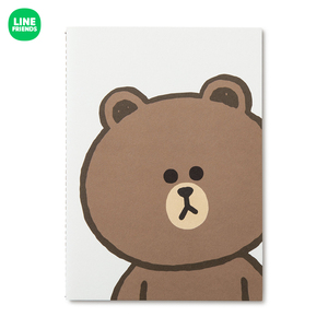 line friends 布朗熊图案笔记本卡通记事本动漫周边学习文具用品