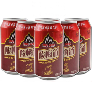 冰峰酸梅汤310ml罐陕西安特产橙味白桃味苹果味汽水330ml碳酸饮料