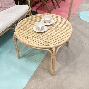 宜家国内代购 玛斯霍曼 藤条桌边桌藤编茶桌茶几户外藤条圆桌圆