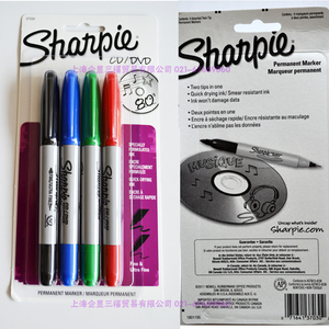 三福SharpieCD - PCB线路板marker双头37030光盘记号笔画线笔4色