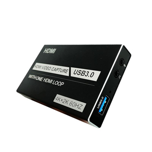 USB 视频采集卡1080环出HDMI带音频麦克风高清游戏直播录制盒