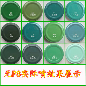 绿色自动喷漆手喷漆摩托自行车豆绿丹青色 宝石蓝 邮电绿 浅水绿