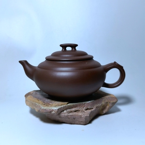 宜兴紫砂茶壶90年代一厂老工人蒋凤英制500cc老紫泥上新桥壶大品