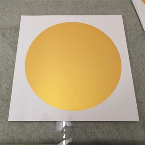 泥金软卡板加厚硬圆形一张50x50cm纯手工宣纸小品熟宣效果