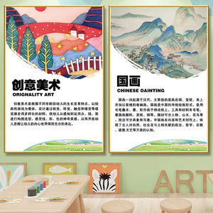 美术培训机构文化墙面画室装饰墙贴挂画教室国画素描创意布置海报