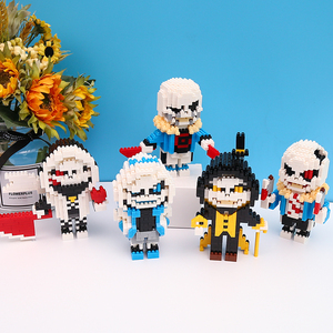 兼容乐高sans微小颗粒拼装积木成年益智玩具拼图传说之下手办摆件