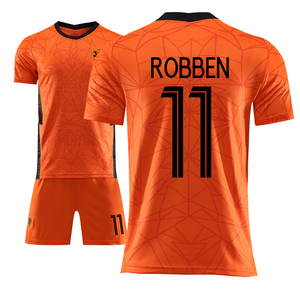 荷兰国家队球衣主场11号罗本足球服套装男女短袖儿童比赛队服定制