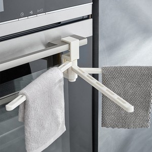 日本卡式三杆毛巾挂架浴室厨房橱柜旋转晾毛巾架抹布洗碗布晾晒架