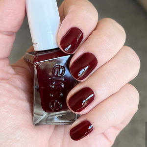 美国essie微光疗指甲油360牛血红spiked with style酒红显白持久